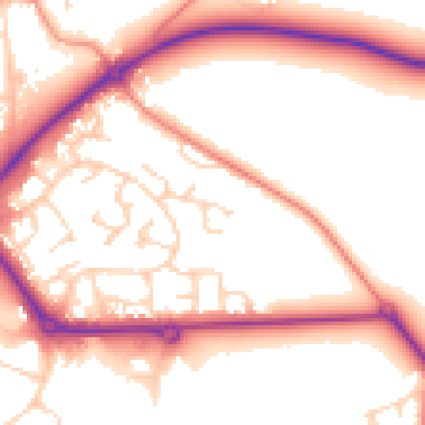 Daytime road noise heatmap for S43 4WS