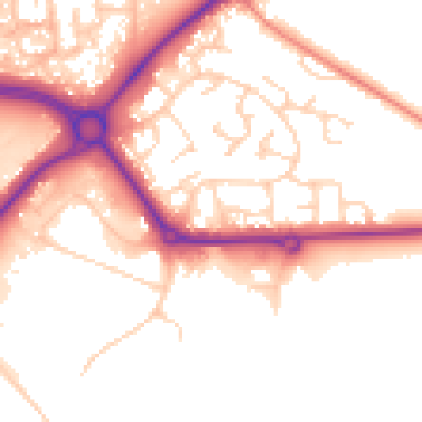 Daytime road noise heatmap for S43 4XL