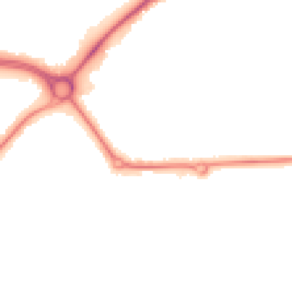 Night-time road noise heatmap for S43 4XL
