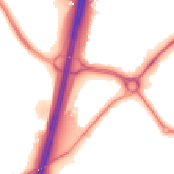 Night-time road noise heatmap for S43 4ZD