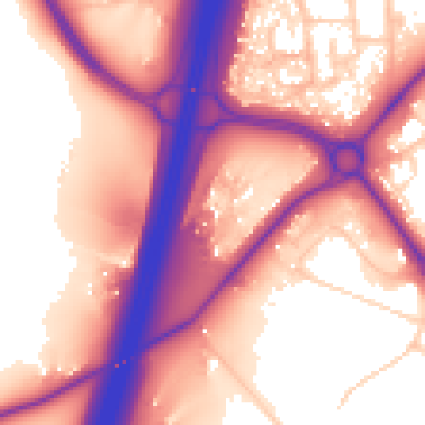 Daytime road noise heatmap for S43 4ZF