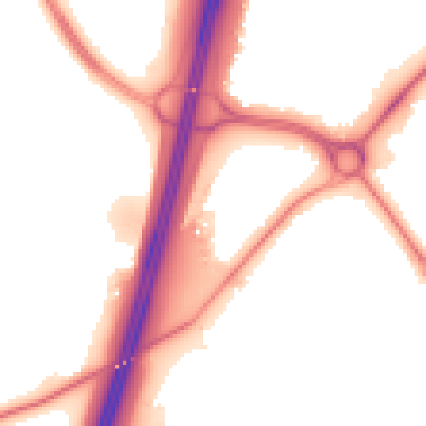 Night-time road noise heatmap for S43 4ZF