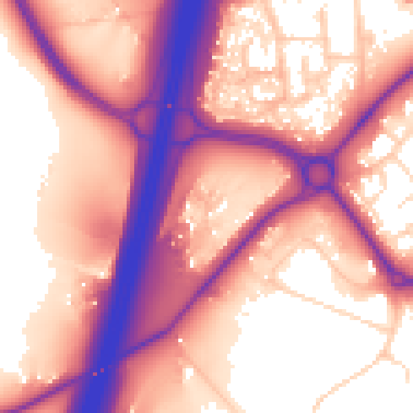 Daytime road noise heatmap for S43 4ZG