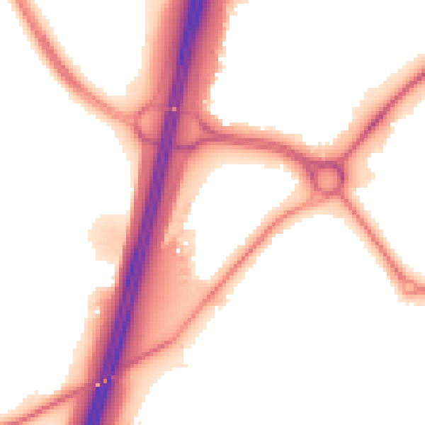 Night-time road noise heatmap for S43 4ZG