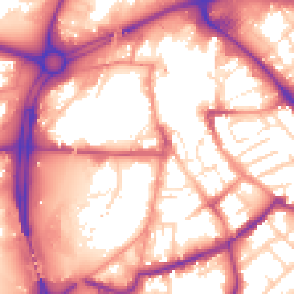 Daytime road noise heatmap for S60 1AJ