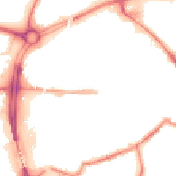 Night-time road noise heatmap for S60 1AJ