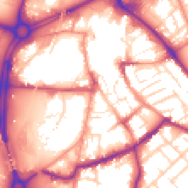 Daytime road noise heatmap for S60 1AP