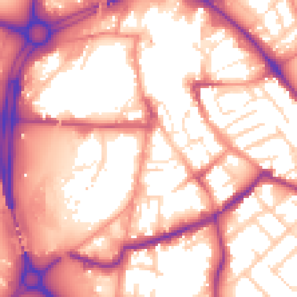 Daytime road noise heatmap for S60 1AS