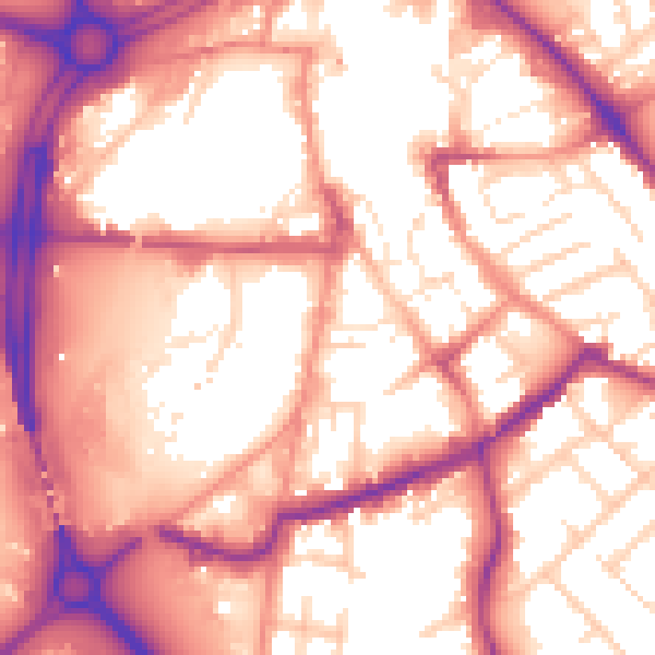 Daytime road noise heatmap for S60 1AX