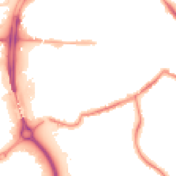 Night-time road noise heatmap for S60 1BD