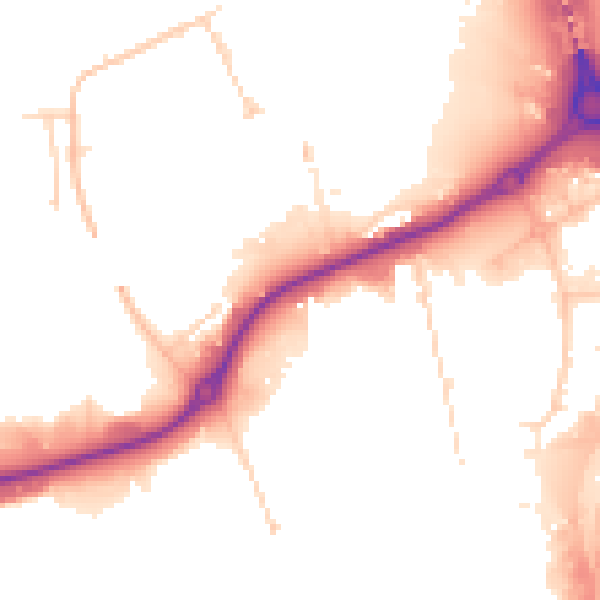 Daytime road noise heatmap for S60 1BN