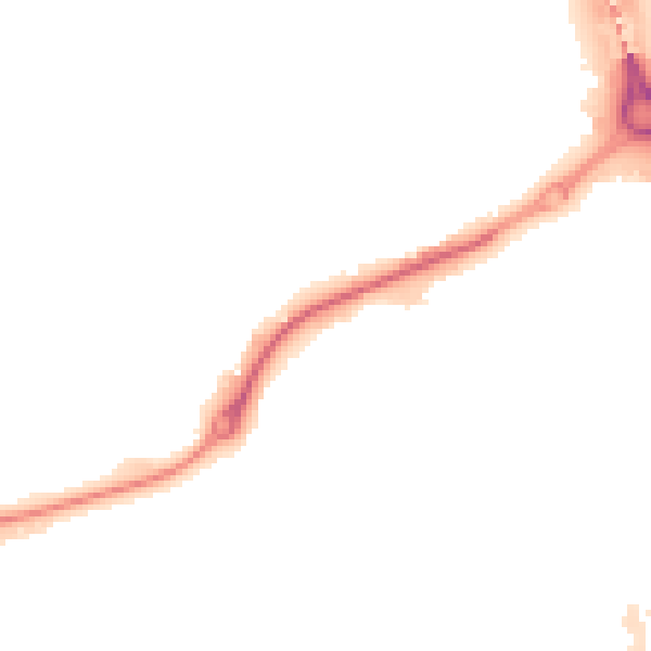 Night-time road noise heatmap for S60 1BN