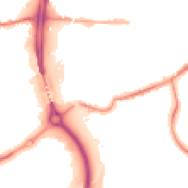Night-time road noise heatmap for S60 1DA