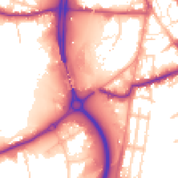 Daytime road noise heatmap for S60 1DF