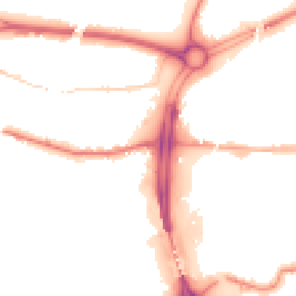 Night-time road noise heatmap for S60 1EG