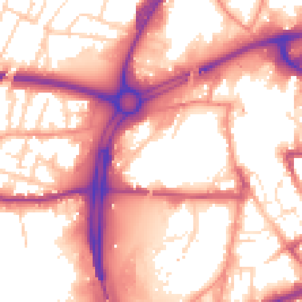 Daytime road noise heatmap for S60 1ER