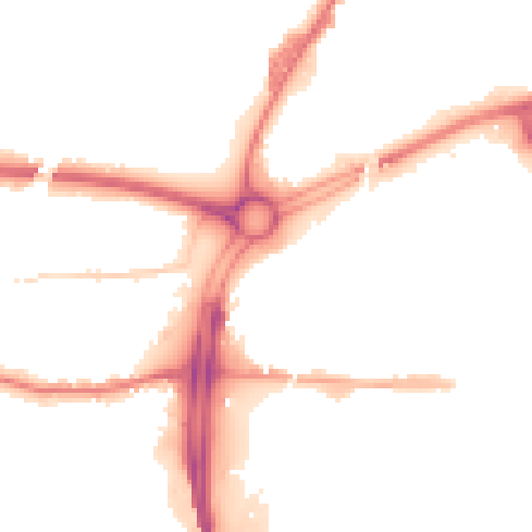 Night-time road noise heatmap for S60 1EX