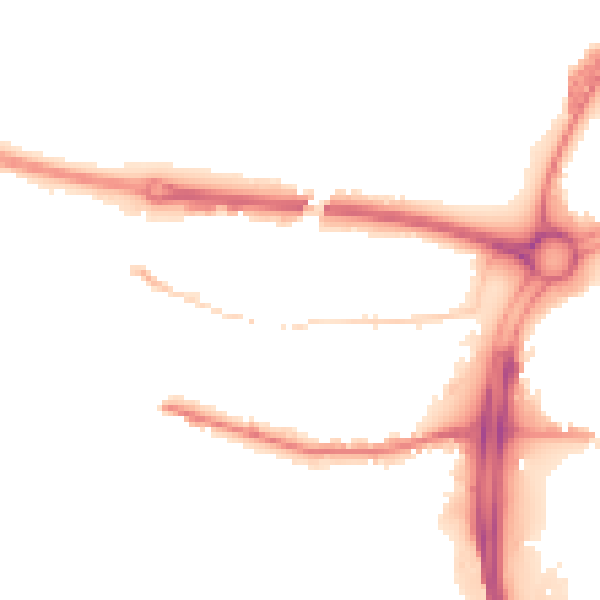 Night-time road noise heatmap for S60 1EZ