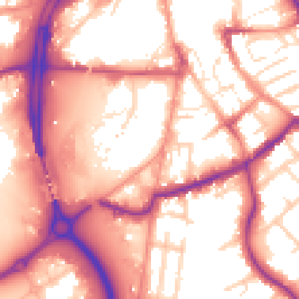 Daytime road noise heatmap for S60 1FQ