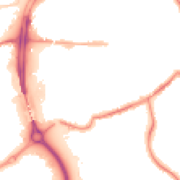 Night-time road noise heatmap for S60 1FQ