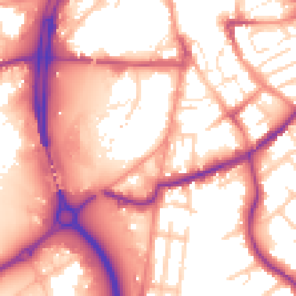 Daytime road noise heatmap for S60 1FR