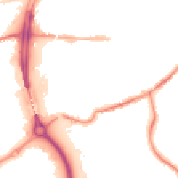 Night-time road noise heatmap for S60 1FR