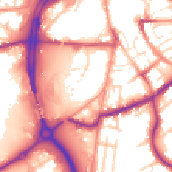 Daytime road noise heatmap for S60 1FS