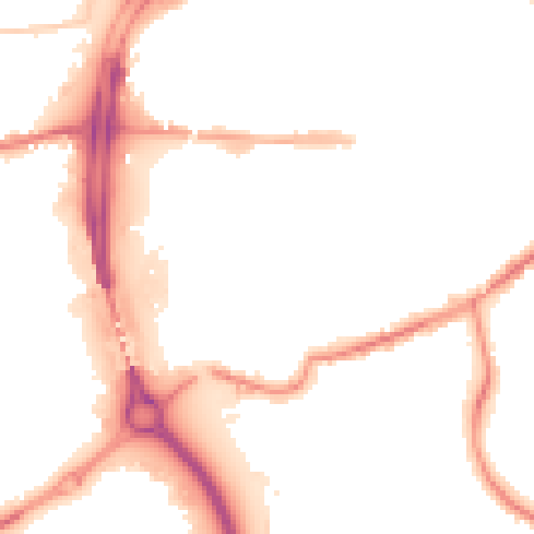Night-time road noise heatmap for S60 1FS