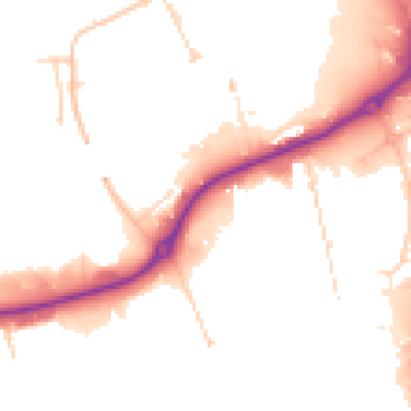 Daytime road noise heatmap for S60 1FW