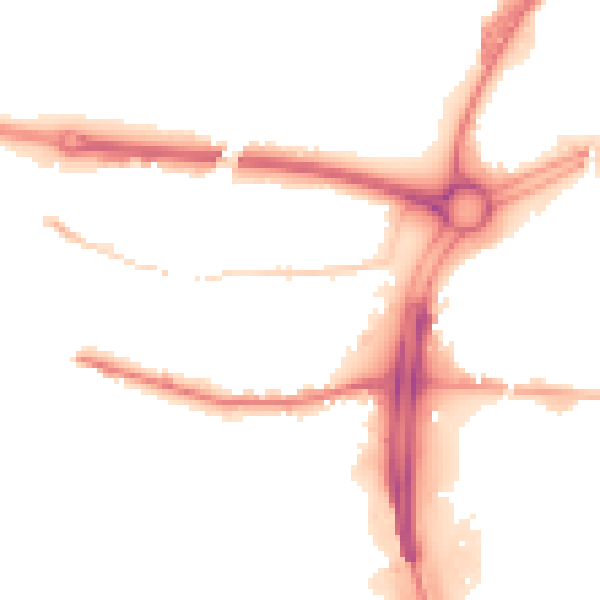 Night-time road noise heatmap for S60 1HH