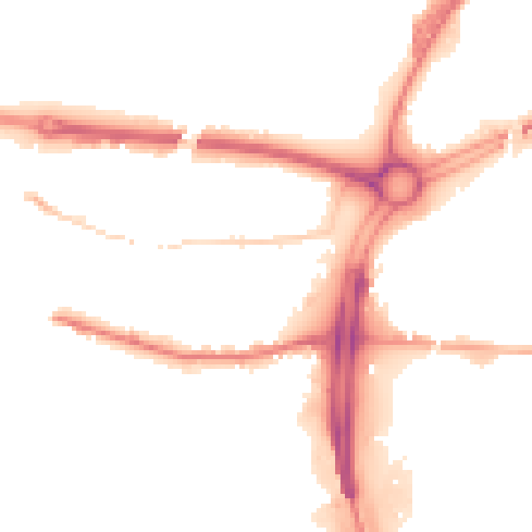 Night-time road noise heatmap for S60 1HQ
