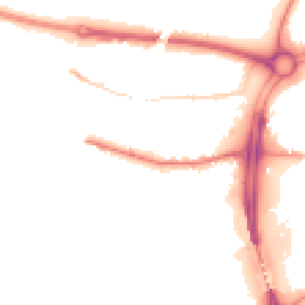 Night-time road noise heatmap for S60 1HT