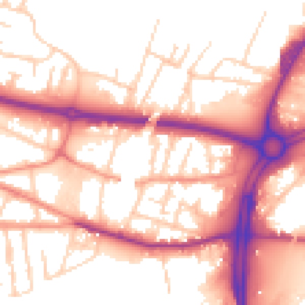 Daytime road noise heatmap for S60 1HZ