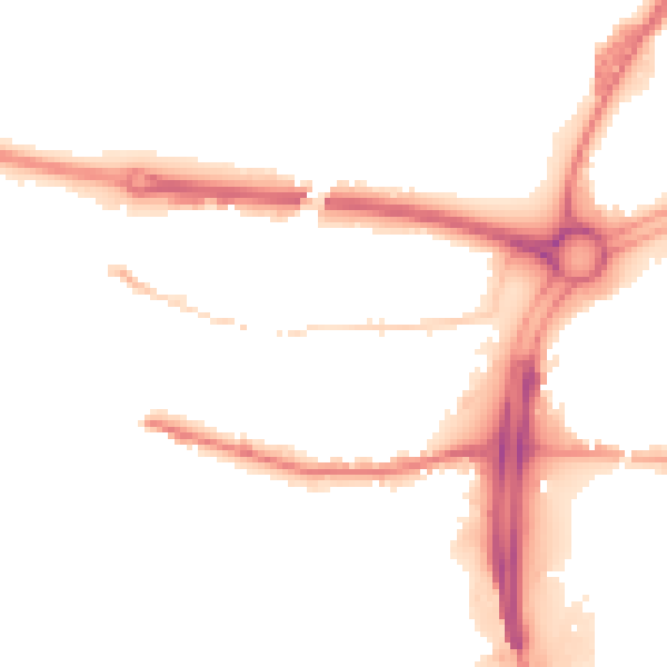 Night-time road noise heatmap for S60 1JA