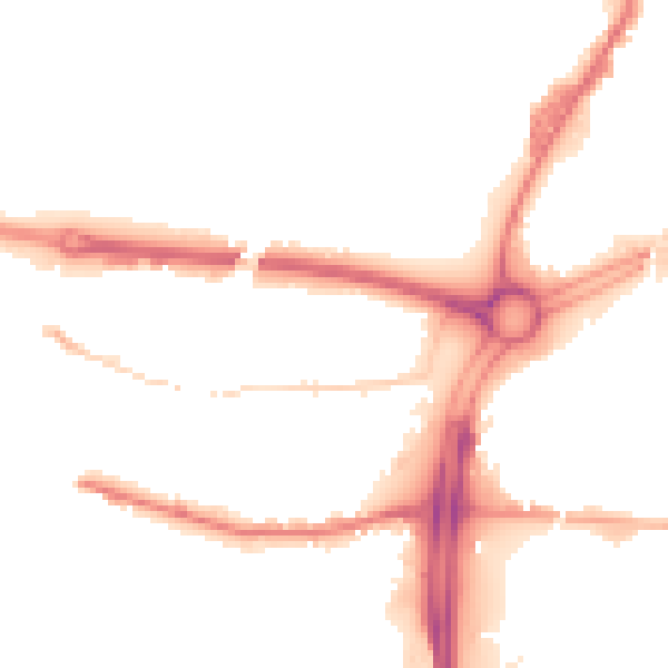 Night-time road noise heatmap for S60 1JB