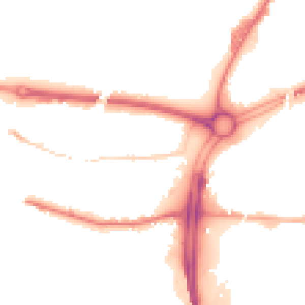 Night-time road noise heatmap for S60 1JD