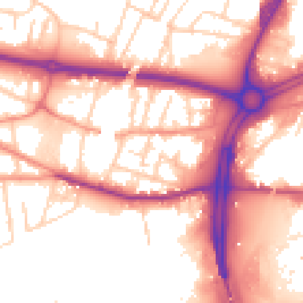 Daytime road noise heatmap for S60 1JG