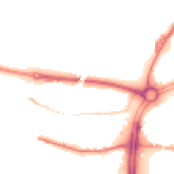 Night-time road noise heatmap for S60 1JX
