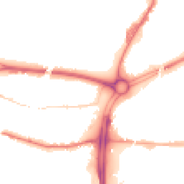Night-time road noise heatmap for S60 1LT