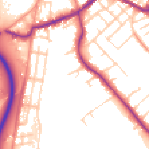 Daytime road noise heatmap for S60 2AS