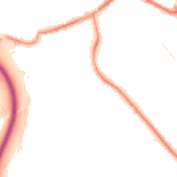 Night-time road noise heatmap for S60 2AS