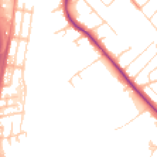 Daytime road noise heatmap for S60 2BD