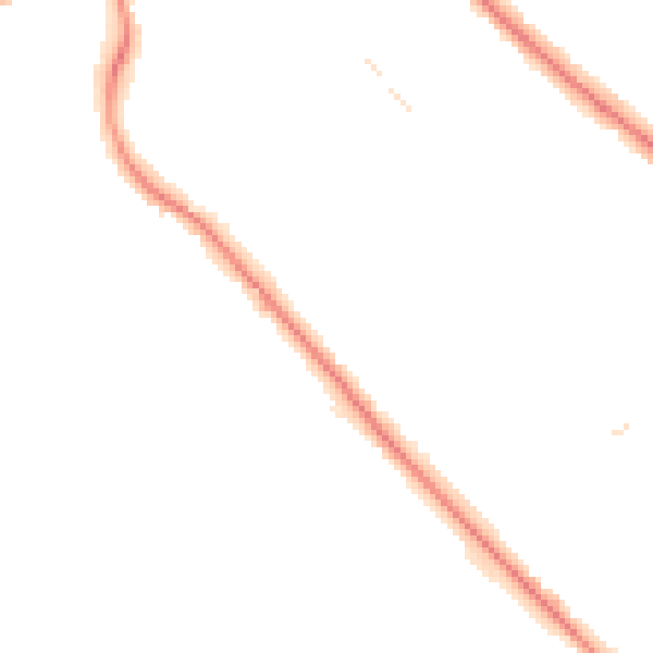 Night-time road noise heatmap for S60 2BQ