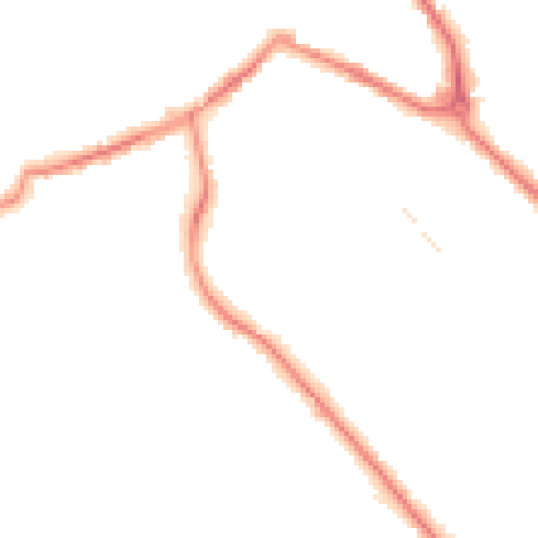 Night-time road noise heatmap for S60 2BS