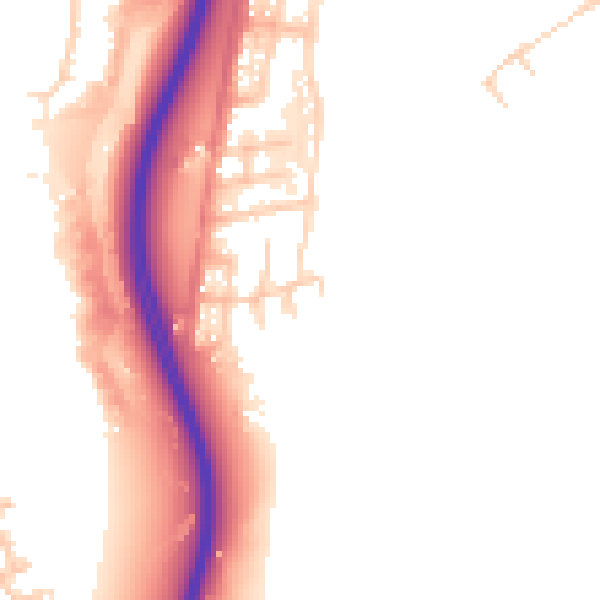 Daytime road noise heatmap for S60 2DB