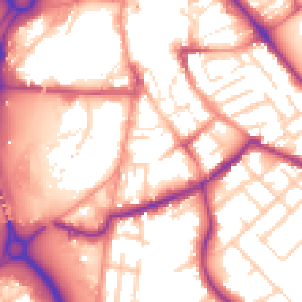 Daytime road noise heatmap for S60 2ES