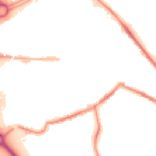 Night-time road noise heatmap for S60 2EY
