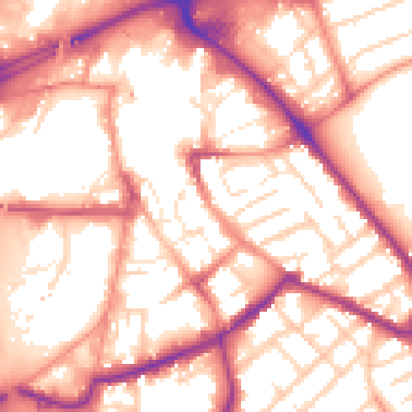 Daytime road noise heatmap for S60 2LR