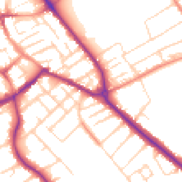 Daytime road noise heatmap for S60 2NU