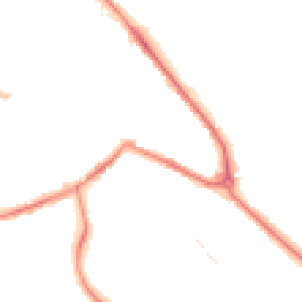 Night-time road noise heatmap for S60 2NW